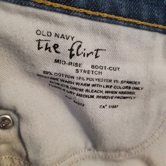 OLD NAVY THE FLIRT MID RISE BOOT CUT stretch jeans size 12 Long - Picture 7 of 10